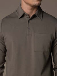 Como Longsleeve Polo - Taupe