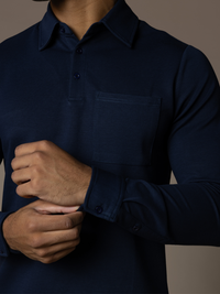 Como Longsleeve Polo - Navy