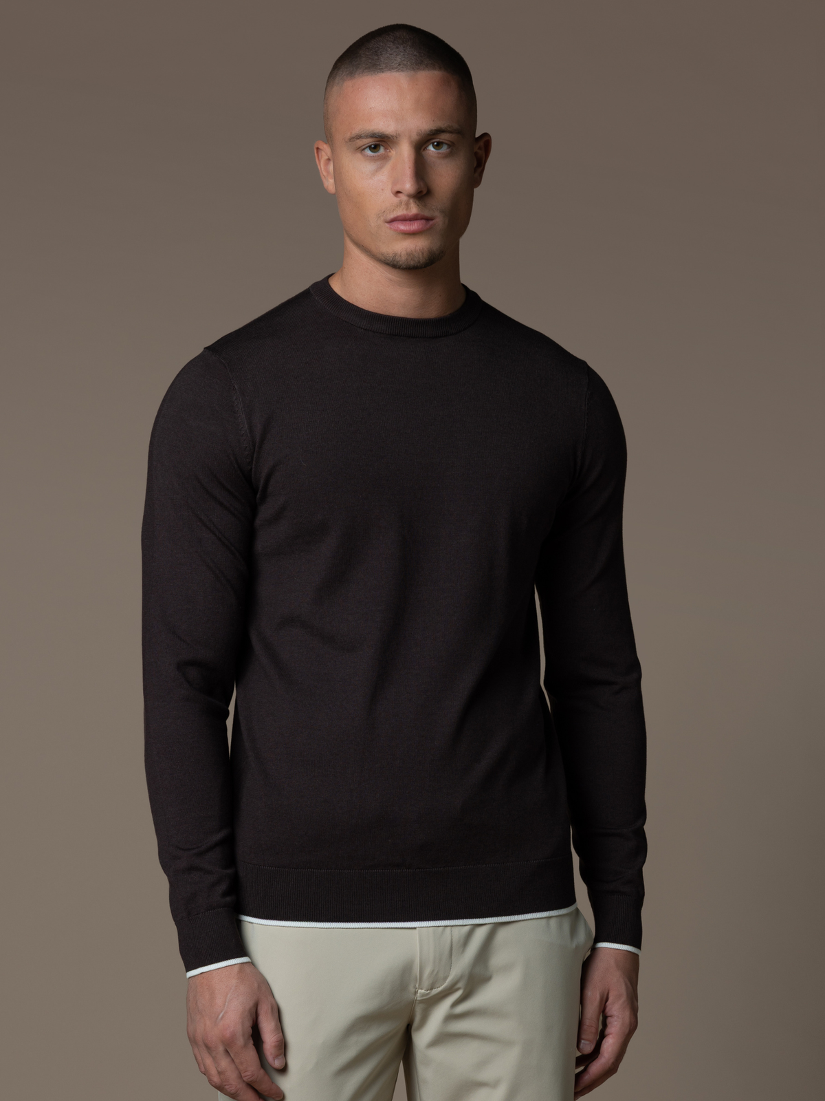 Lino Knit Crewneck - Brown