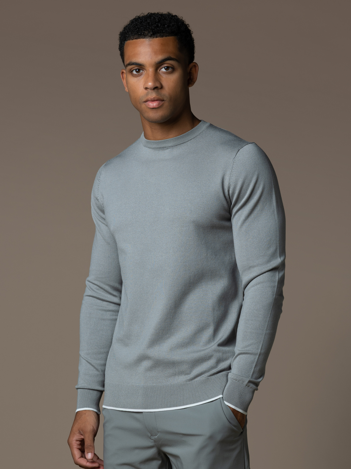 Lino Knit Crewneck - Grey