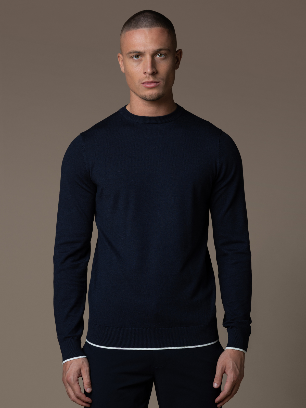 Lino Knit Crewneck - Navy