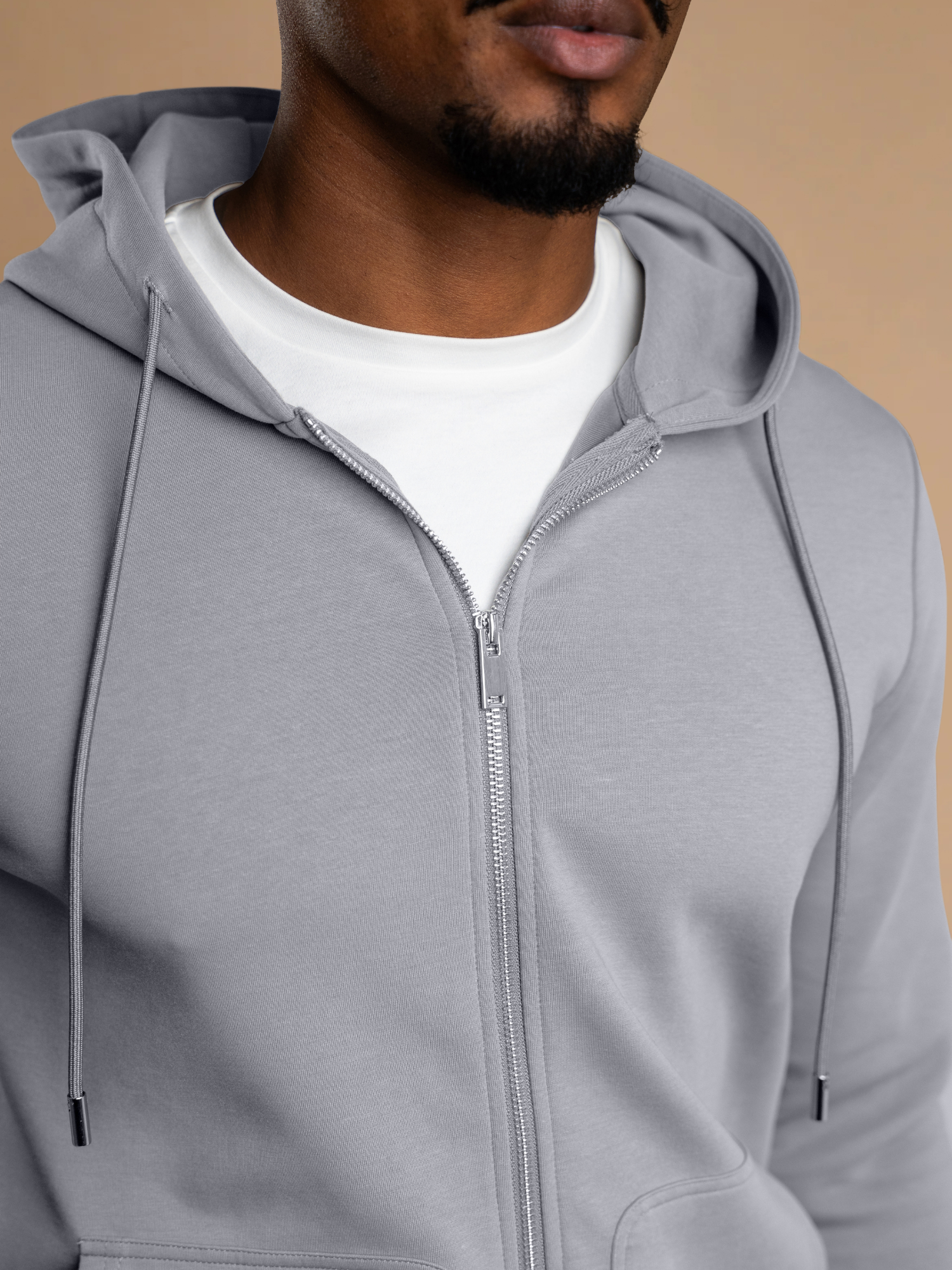 Interlock Flow Zip Hoodie - Grey