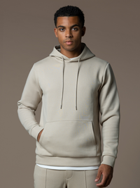 Essential Interlock-huvtröja - Beige