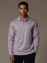 Lux Longsleeve Polo - Ash Rose