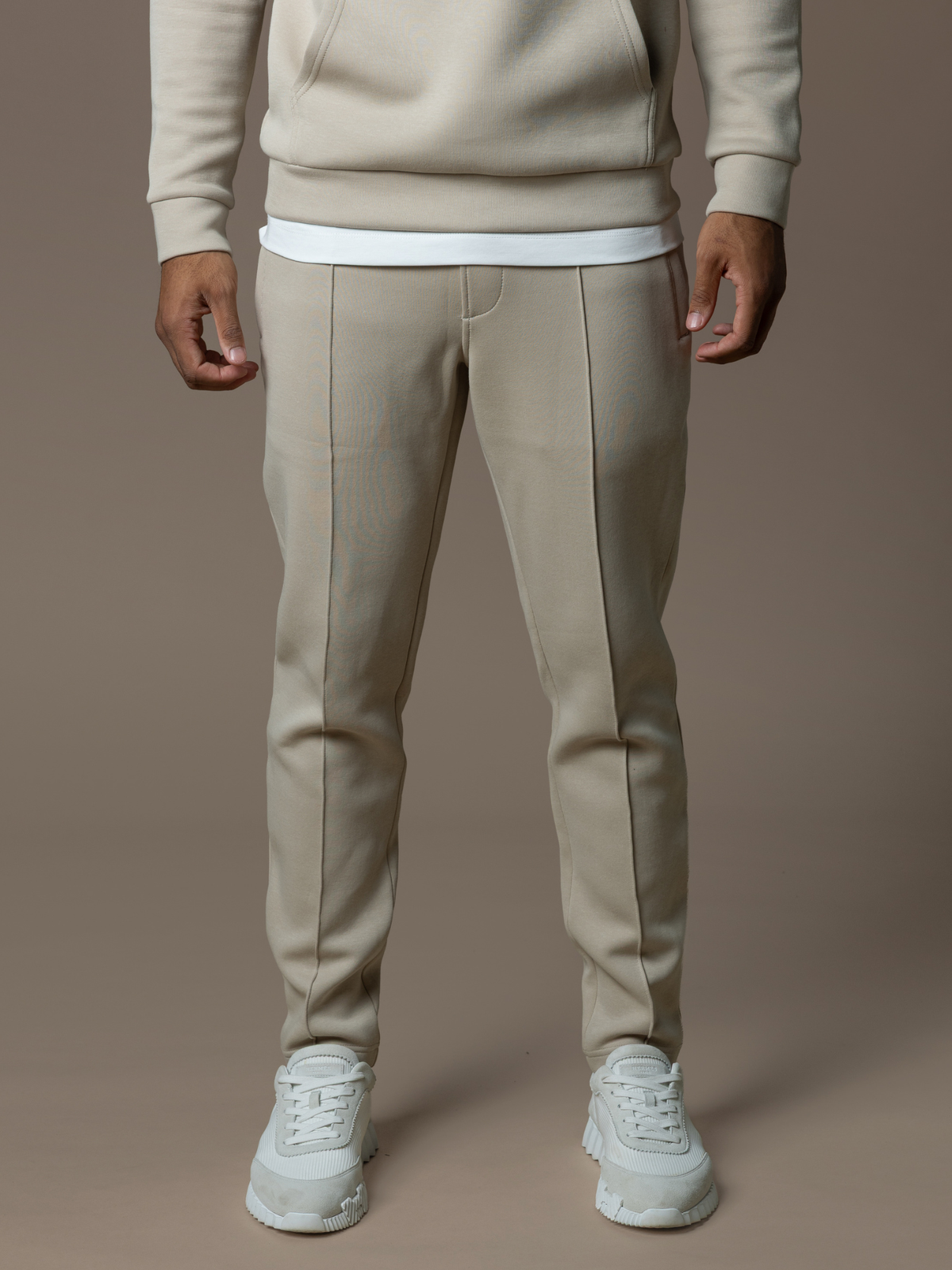 Essential Interlock Jogger - Beige
