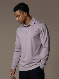 Lux Longsleeve Polo - Ash Rose