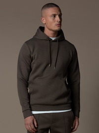 Essential Interlock-huvtröja - Brun