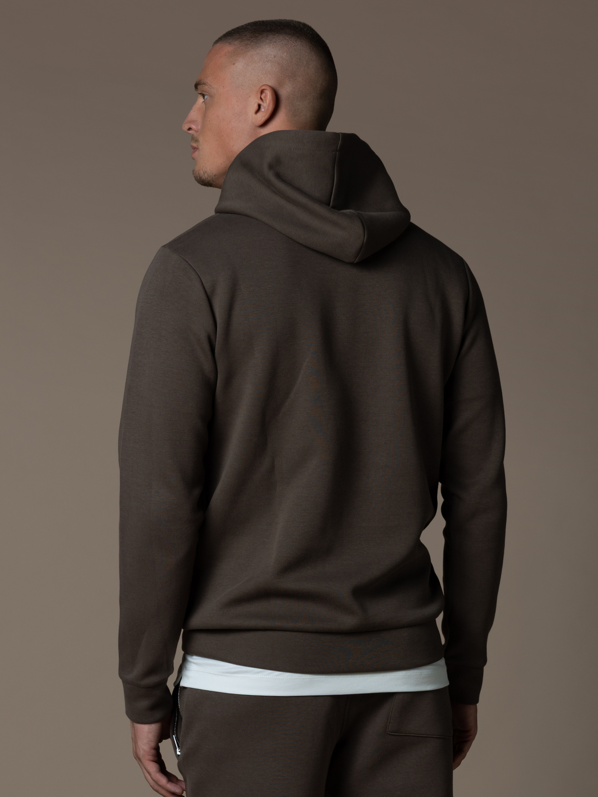 Essential Interlock Hoodie - Brown