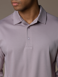 Lux Longsleeve Polo - Ash Rose