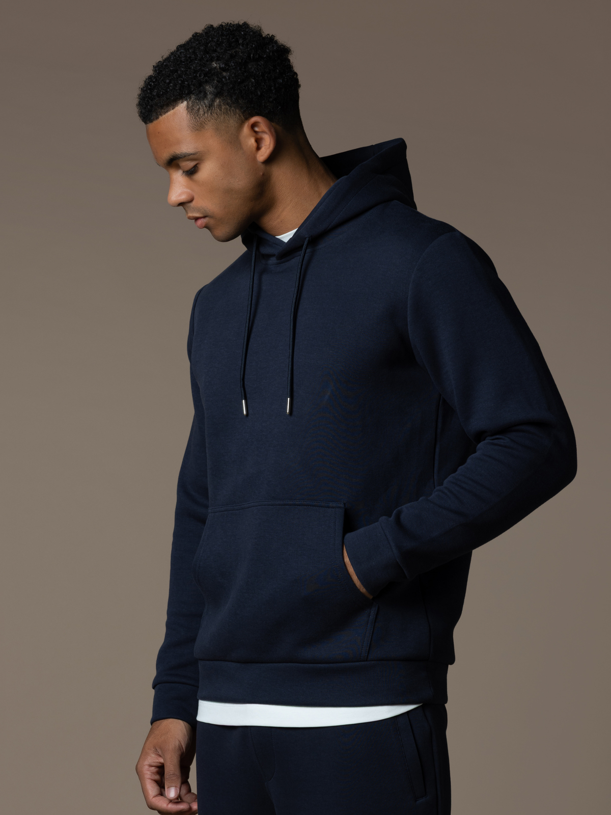 Essential Interlock Hoodie - Navy