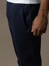 Essential Interlock-joggers - Marinblå