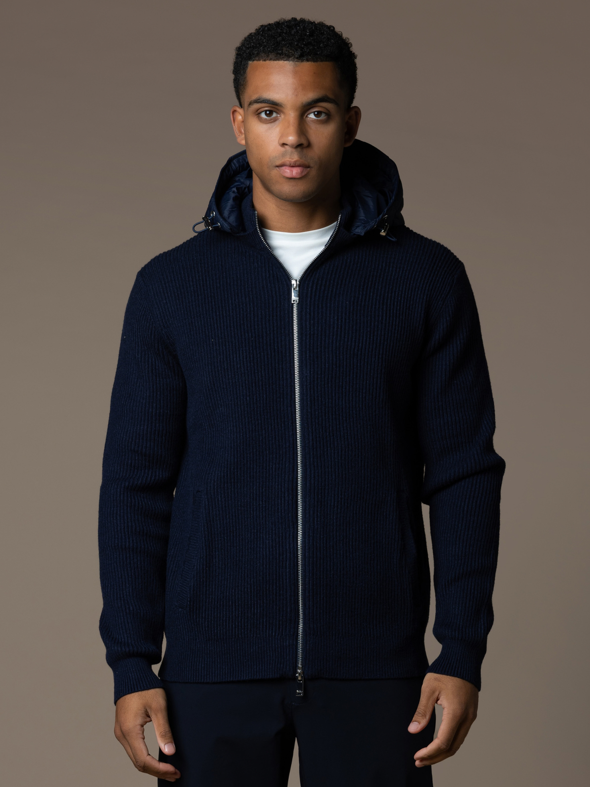 Hybrid Rib Jacket - Navy