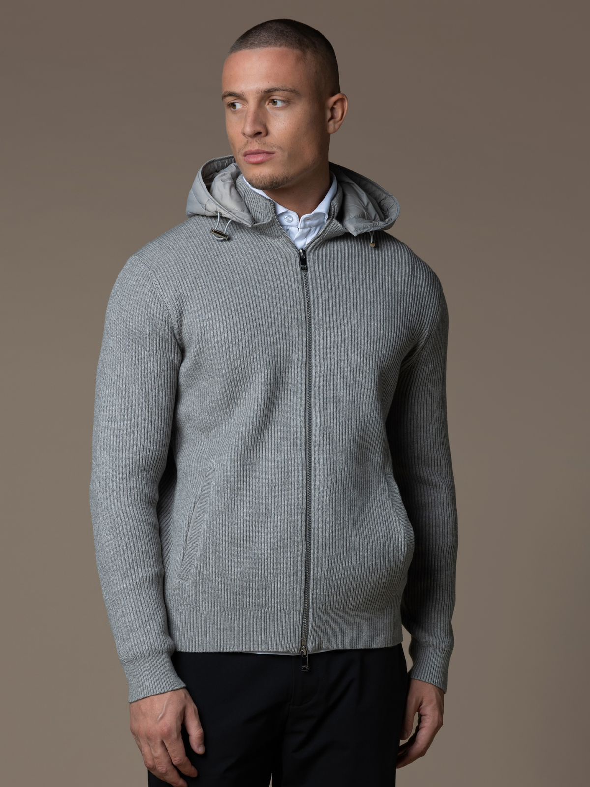 Hybrid Rib Jacket - Grey