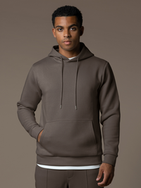 Essential interlock-hættetrøje - Taupe