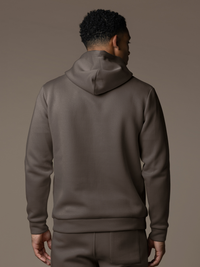 Essential interlock-hættetrøje - Taupe