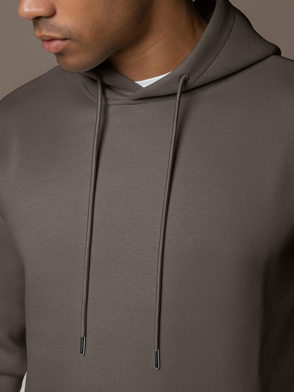 Essential Interlock Hoodie - Taupe