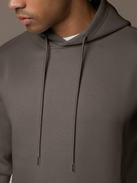Essential interlock-hættetrøje - Taupe