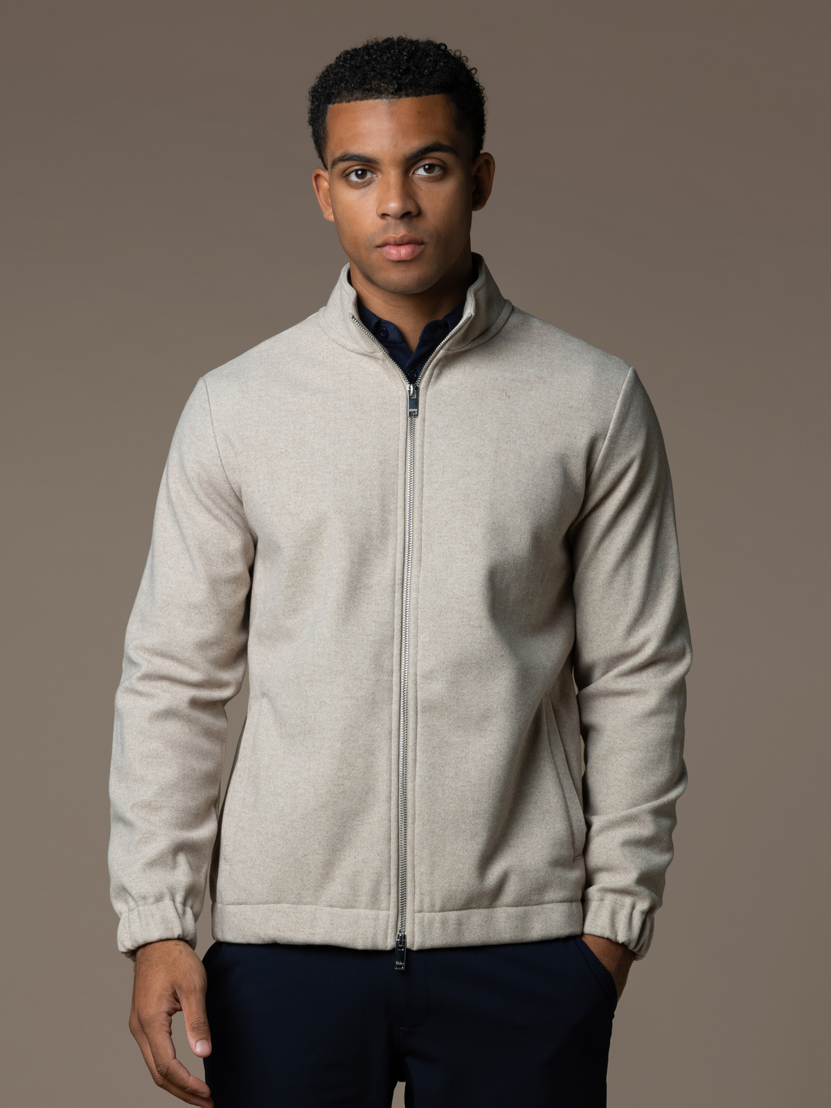 Soft Knit Jacket - Beige