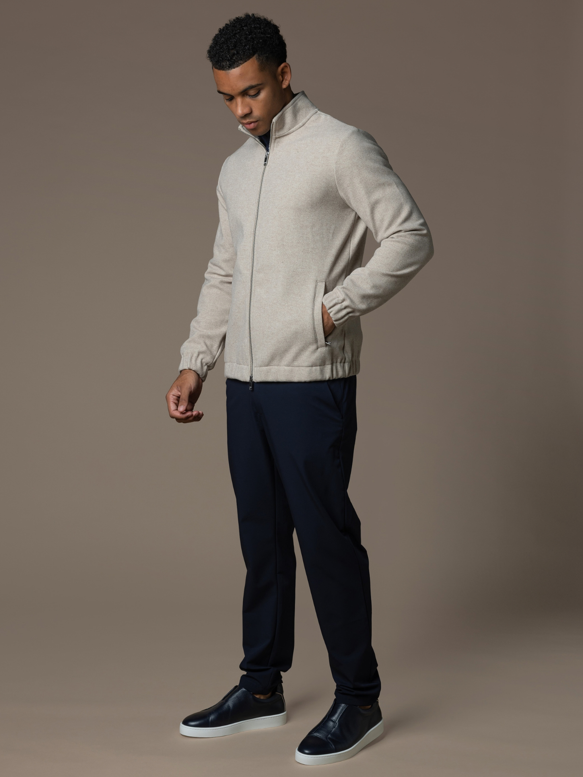 Soft Knit Jacket - Beige