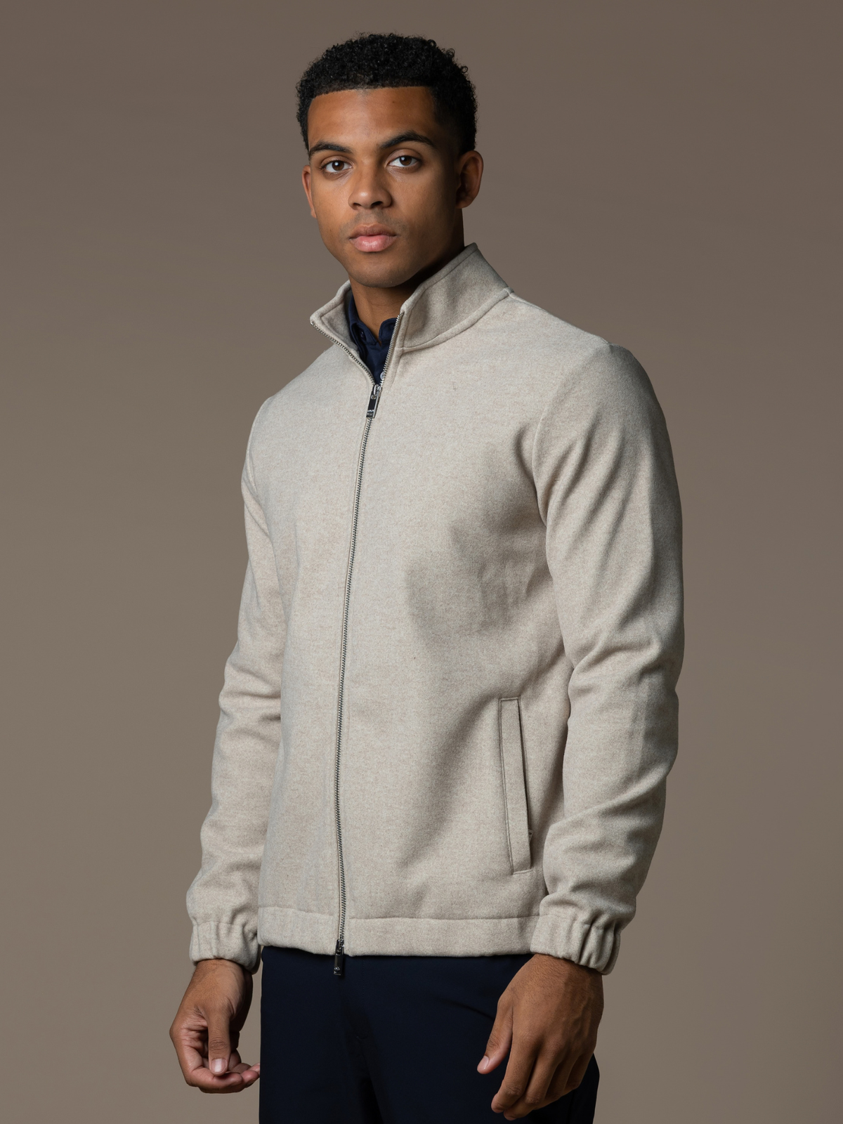 Soft Knit Jacket - Beige
