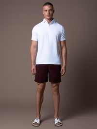 Zip Swim Short - Burgundy