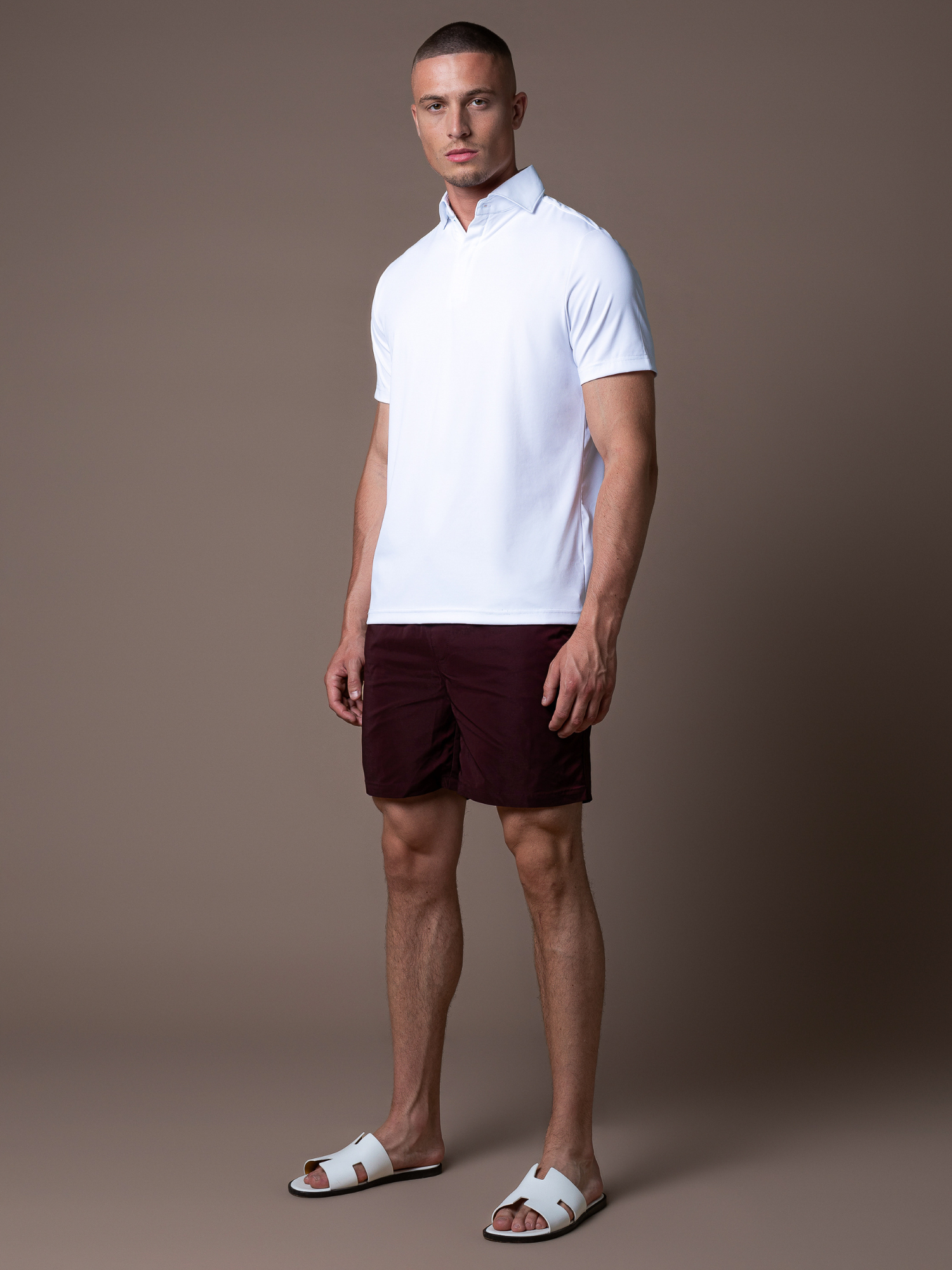 Zip Swim Short - Burgundy