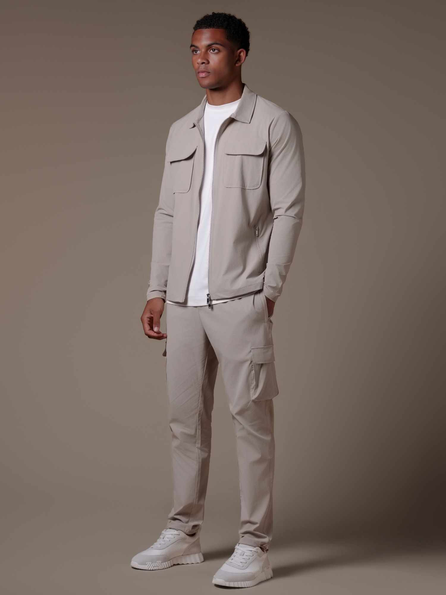 Cargo Tech Pants - Beige