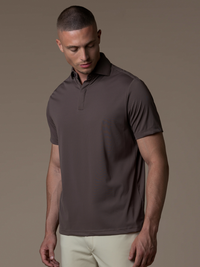 Tech Zipper Polo - Mocha
