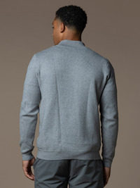 Knit Zip Cardigan - Grey