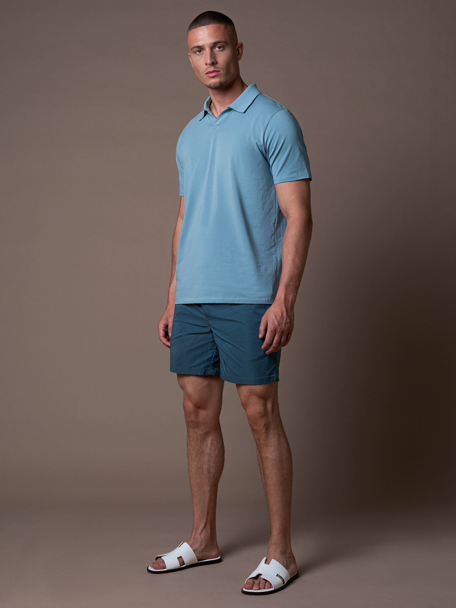 Zip Swim Short - Ocean Blue