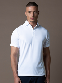 Tech Zipper Polo - White