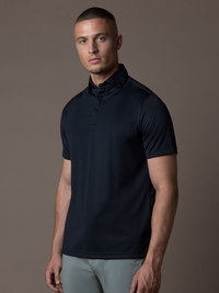 Tech Zipper Polo - Black