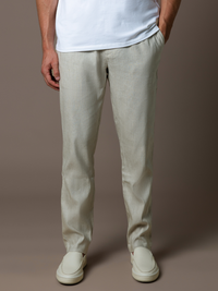Linen Trousers - Beige
