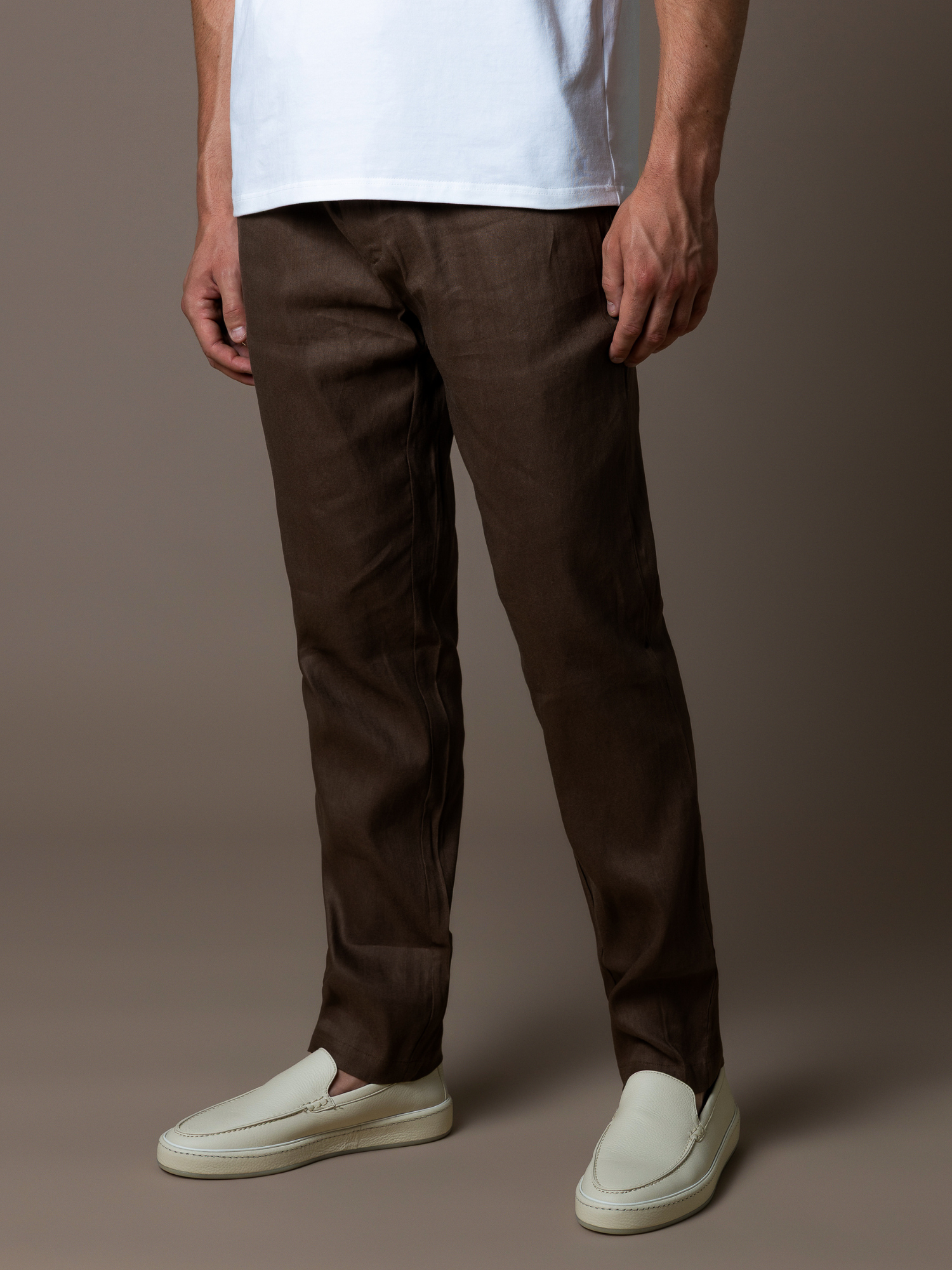 Linen Trousers - Brown