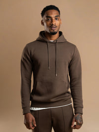 Essential Interlock Hoodie - Brown