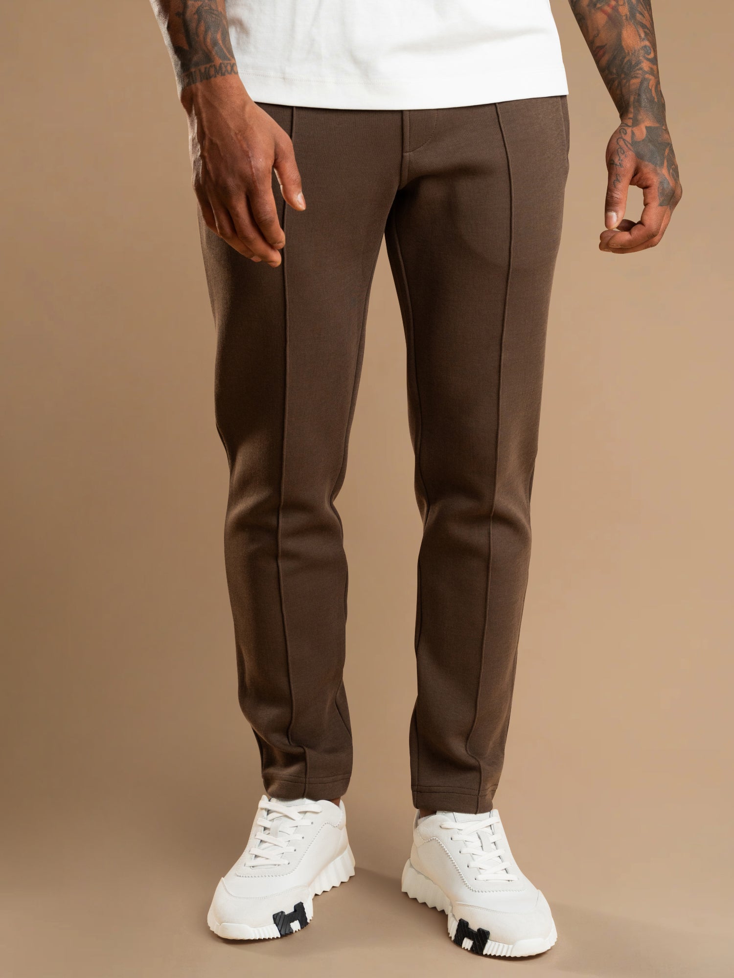Essential Interlock Jogger - Brown