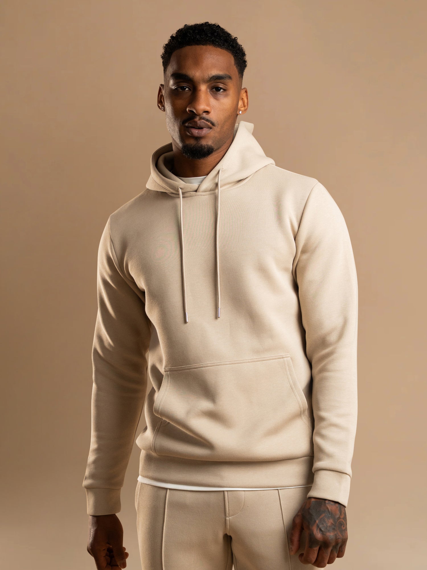 Essential Interlock Hoodie - Beige