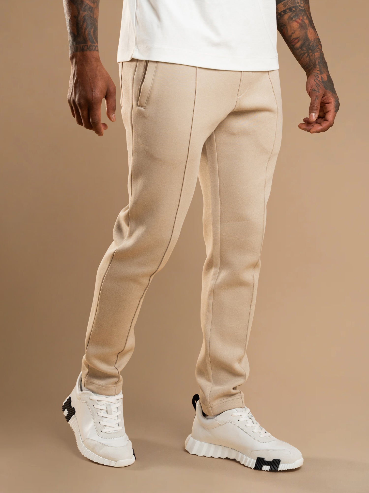 Essential Interlock Jogger - Beige