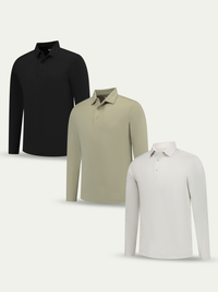 Lux Longsleeve Polo - Mixed 3 Pack