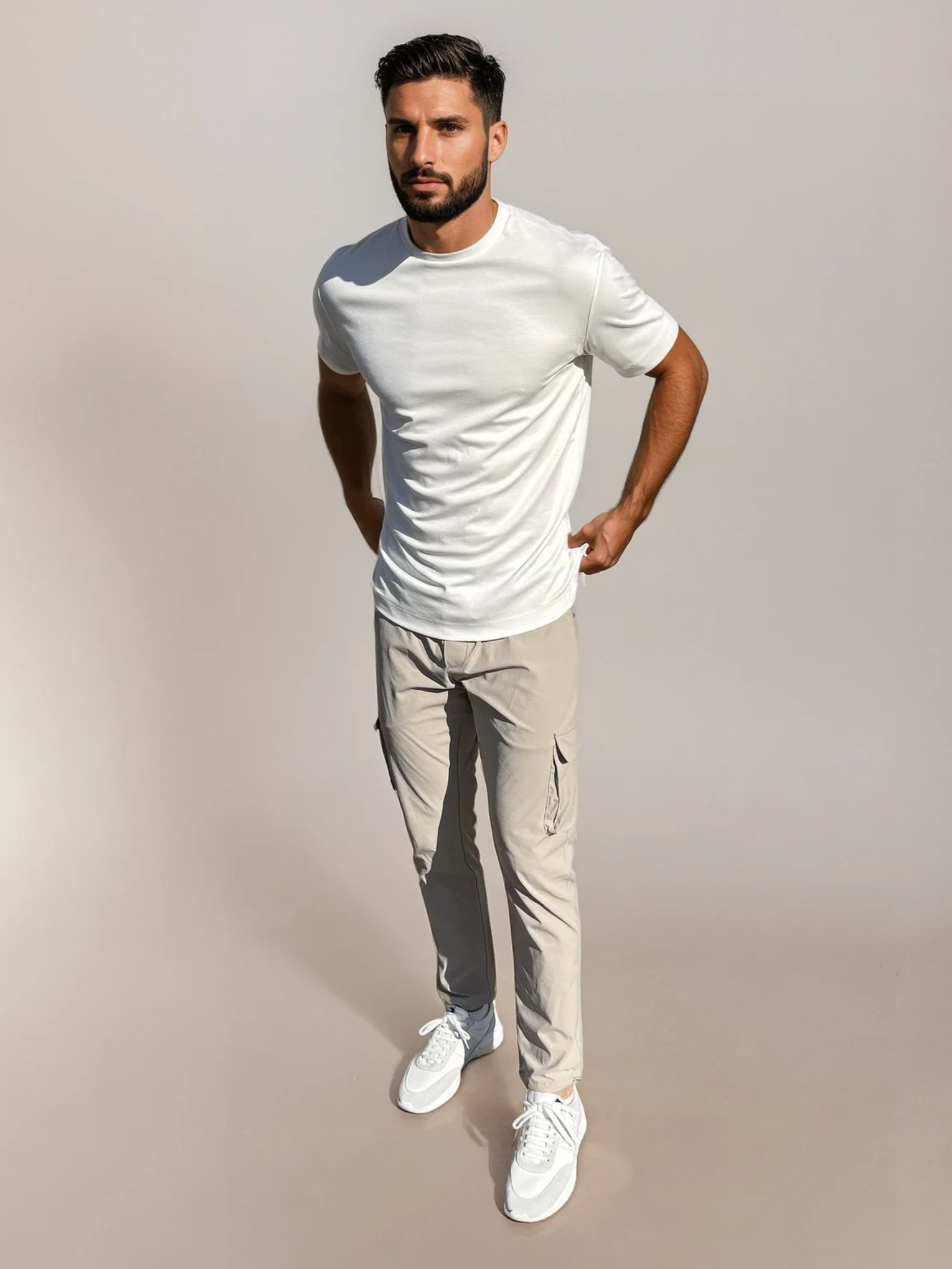 Cargo Tech Pants - Beige
