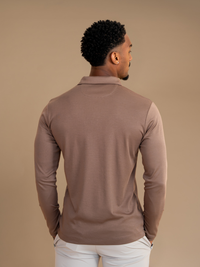 Lux Longsleeve Polo - Mocca