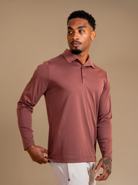 Lux Longsleeve Polo - Maroon