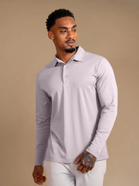Lux Longsleeve Polo - Ash Rose