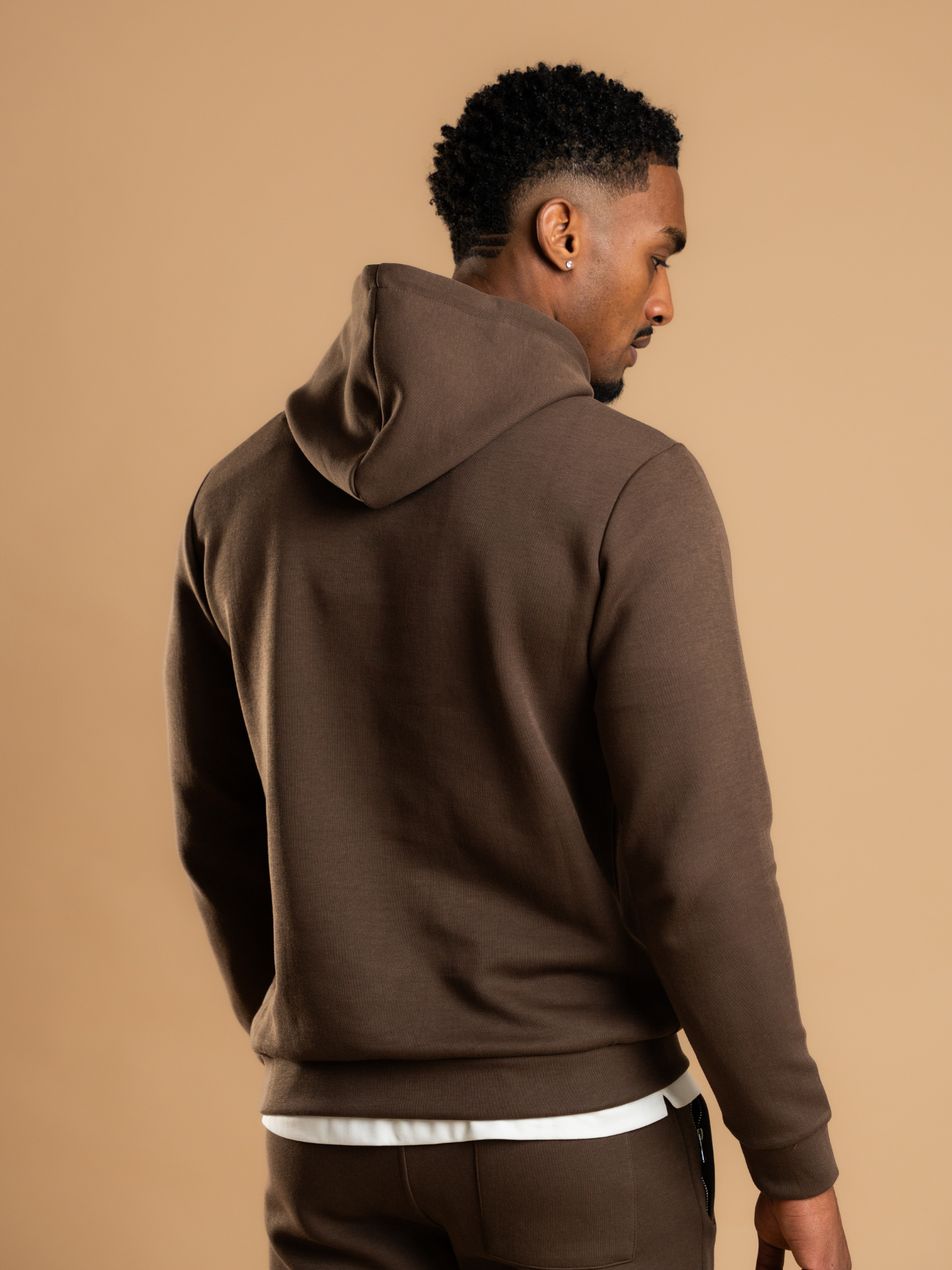 Essential Interlock Hoodie - Brown