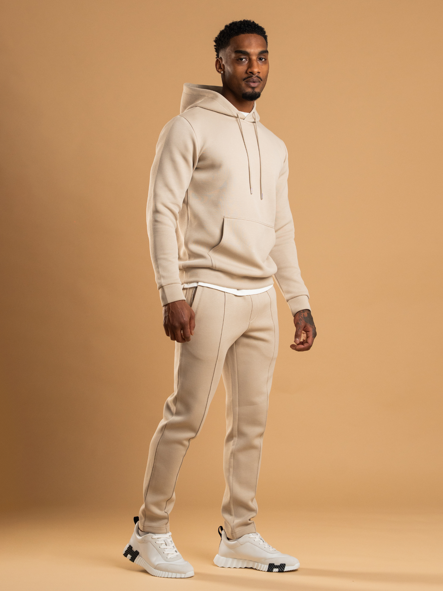 Essential Interlock Jogger - Beige
