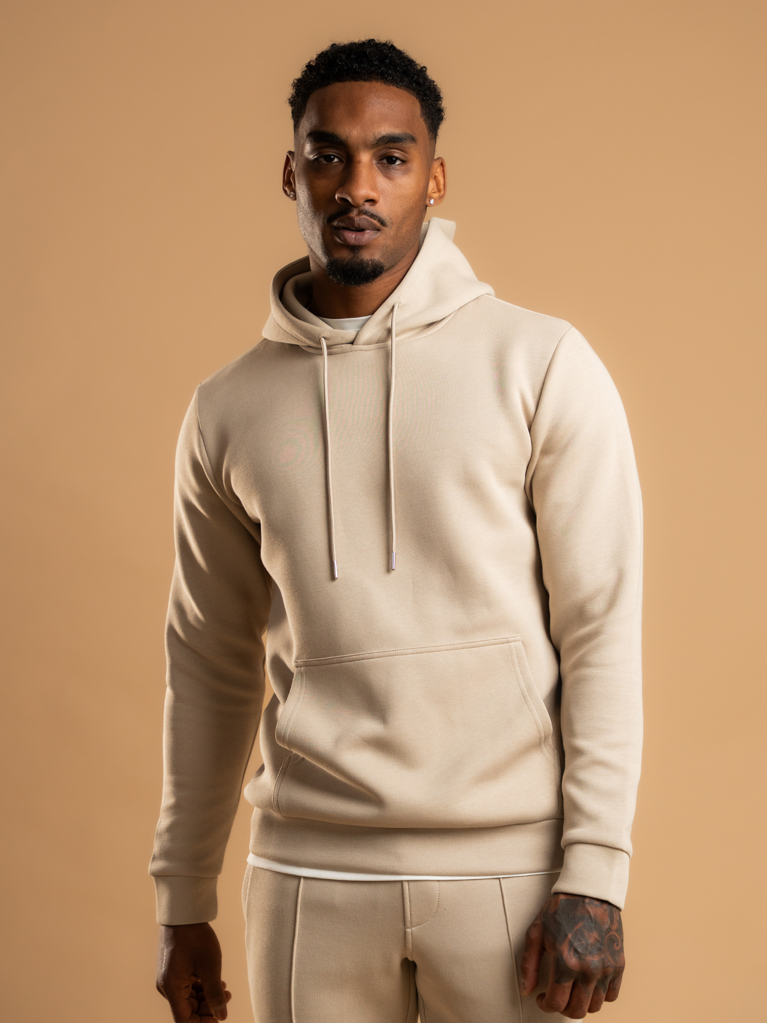 Essential Interlock Hoodie - Beige