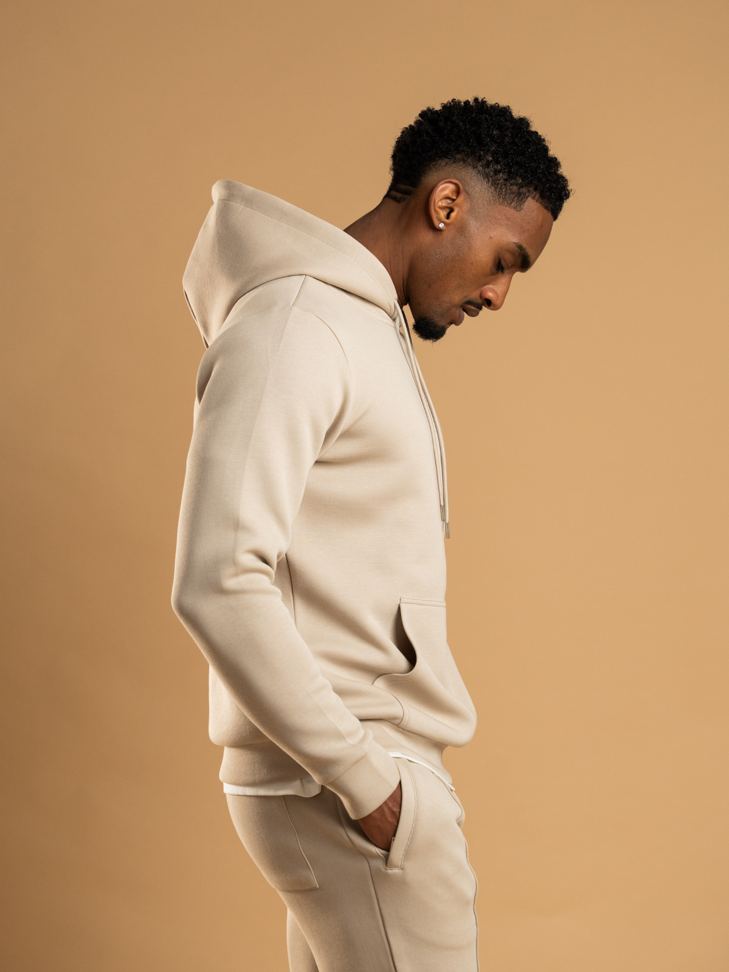 Essential Interlock Hoodie - Beige