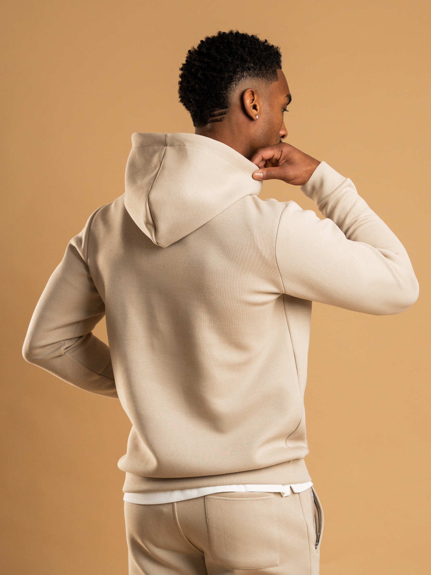 Essential Interlock Hoodie - Beige