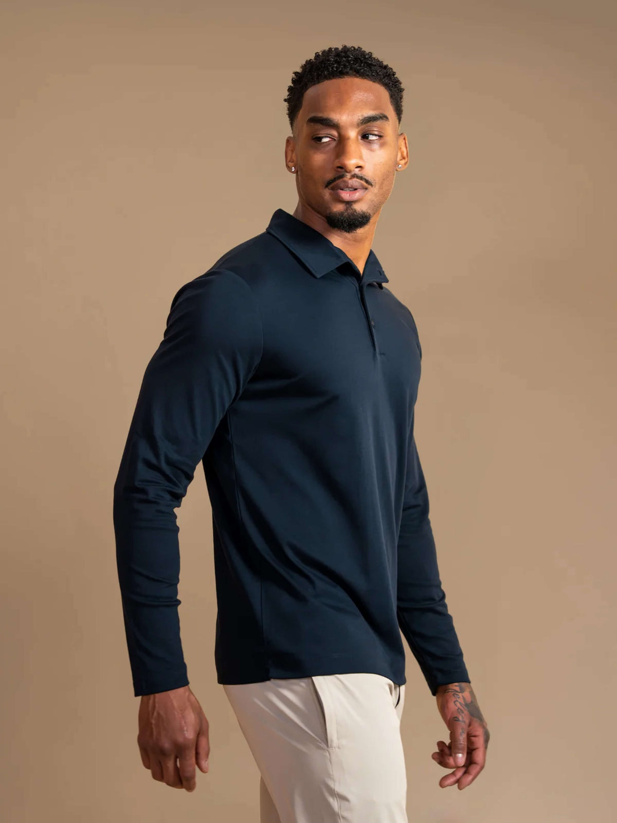 Lux Longsleeve Polo - Mixed 3 Pack - Navy