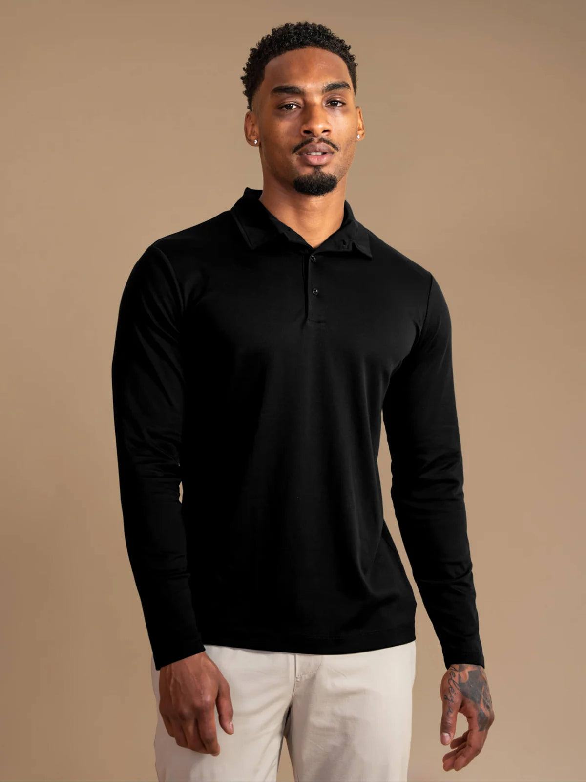 Lux Longsleeve Polo - Mixed 3 Pack - Black